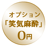 オプション「笑気麻酔０円」